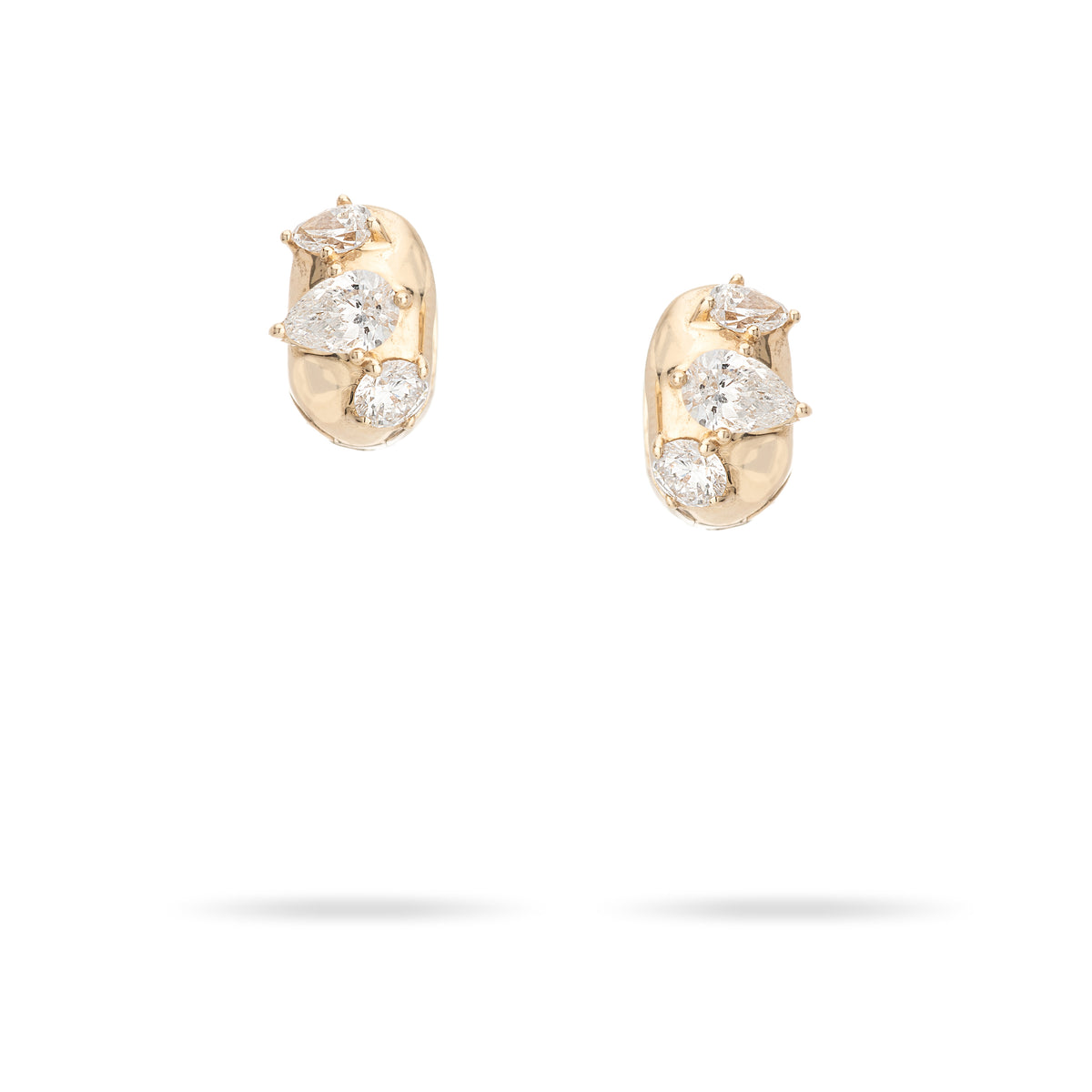 Lab Grown Diamond Wide Huggie Hoops