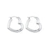 Sterling Silver Helium Heart Hoops