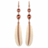Sophia Pave Diamond & Pink Tourmaline Bone Feather Drop Earrings