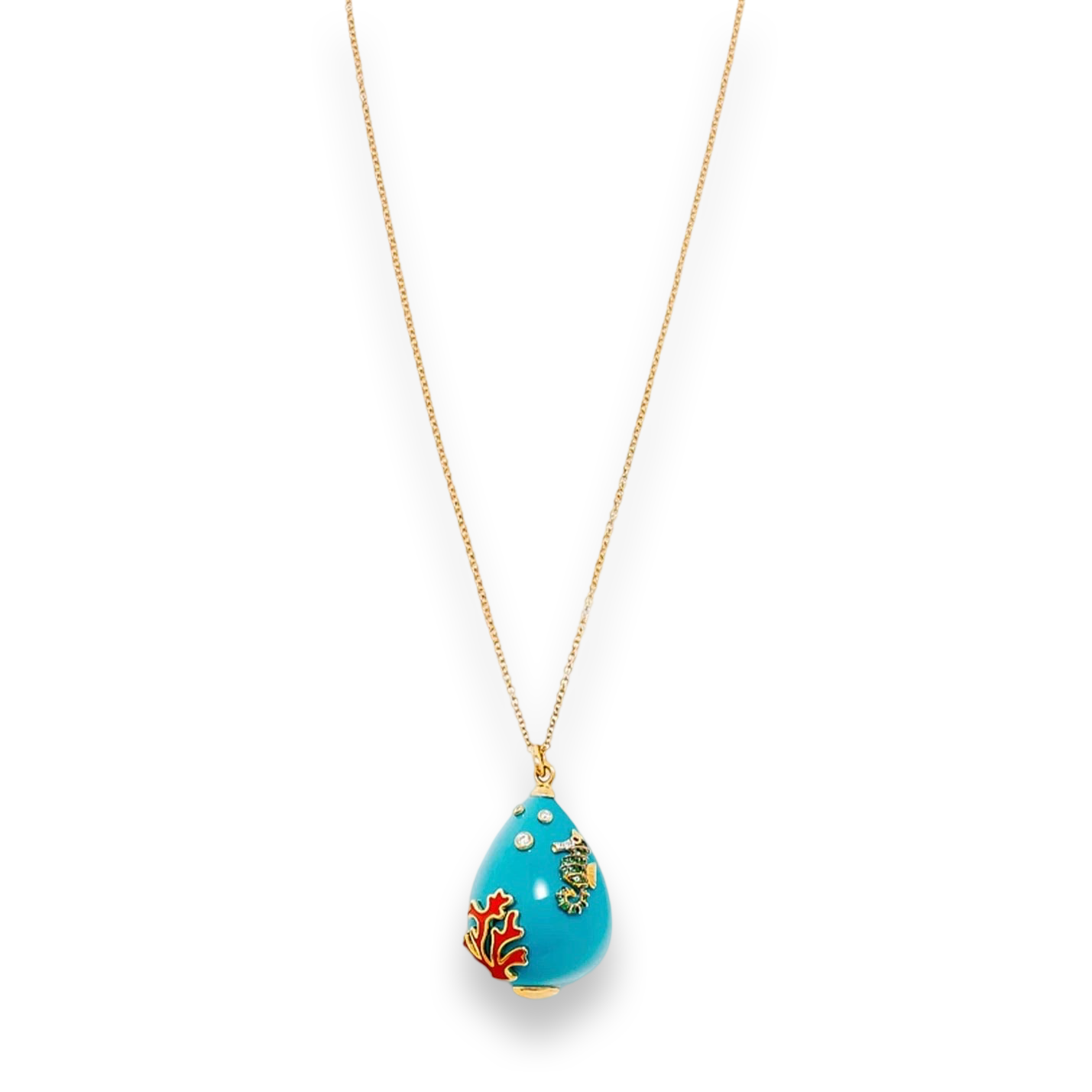 Turquoise Ocean Life Pendant Necklace