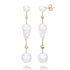 Round Cloudier Pearl & Diamond Bar Earrings