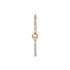 Small or Large Gold Ball & Pave Diamond Line Hoop Earring