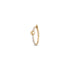 Small or Large Gold Ball & Pave Diamond Line Hoop Earring