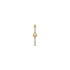 Small or Large Gold Ball & Pave Diamond Line Hoop Earring