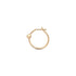 Small or Large Gold Ball & Pave Diamond Line Hoop Earring