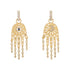 Diamond Divine Intervention Drop Huggie Hoop Earrings