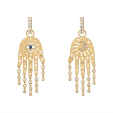 Diamond Divine Intervention Drop Huggie Hoop Earrings