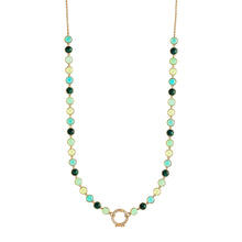 Closure Open Front Bezel Set Gemstone Necklace