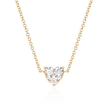 Full Cut Diamond Heart Choker Necklace