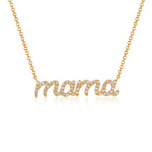 Diamond Script Mama Necklace