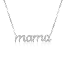 Diamond Script Mama Necklace