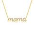 Diamond Script Mama Necklace