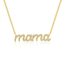 Diamond Script Mama Necklace