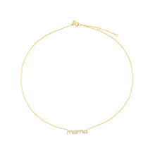 Diamond Script Mama Necklace