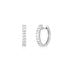 Prong Set Diamond Baguette Small Hoop Earrings