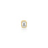 Bezel Set Emerald Cut Diamond Stud Earrings
