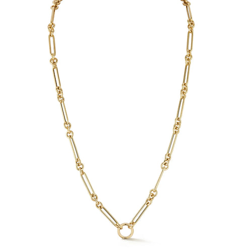 Mixed Link Chain Necklace with Enhancer