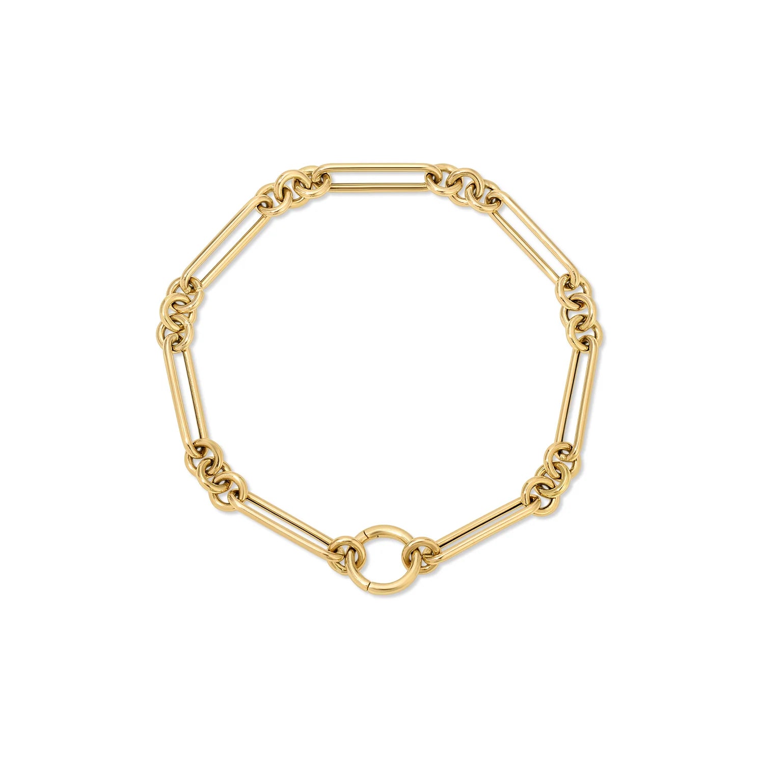 Mixed Link Chain Bracelet with Enhancer