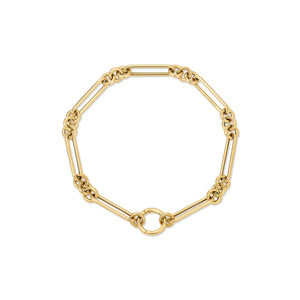 Mixed Link Chain Bracelet with Enhancer