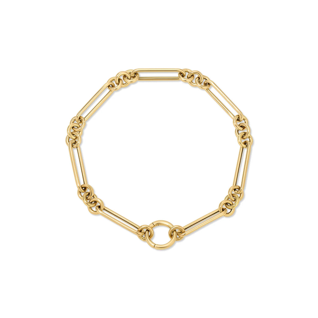 Mixed Link Chain Bracelet with Enhancer