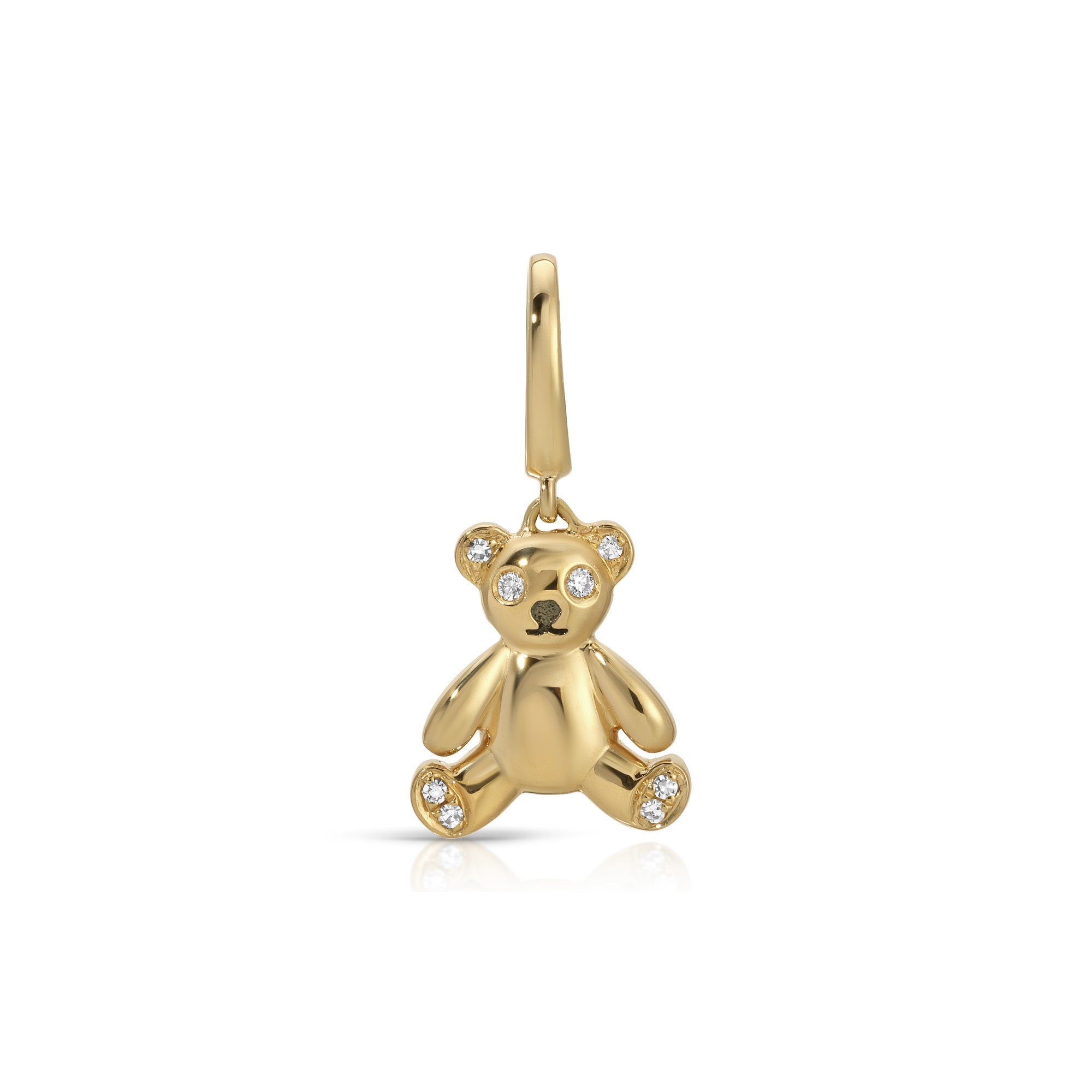 Diamond Teddy Clip Charm