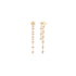 Front Back Multi-Diamond Sparkle Drop Chain Earrings
