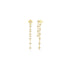 Front Back Multi-Diamond Sparkle Drop Chain Earrings