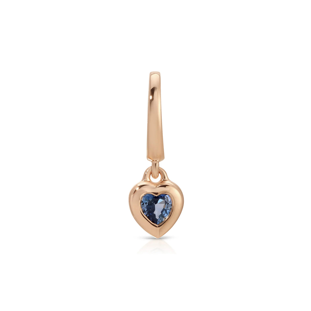 Mini Sapphire Heart Clip Charm