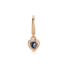 Mini Sapphire Heart Clip Charm