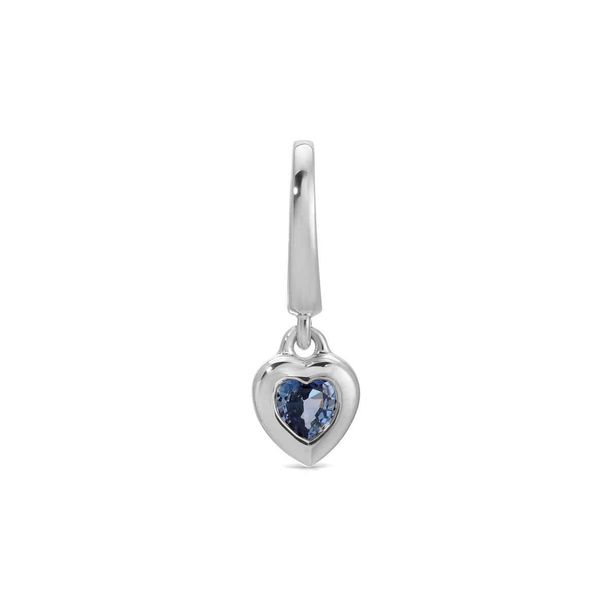 Mini Sapphire Heart Clip Charm