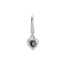 Mini Sapphire Heart Clip Charm