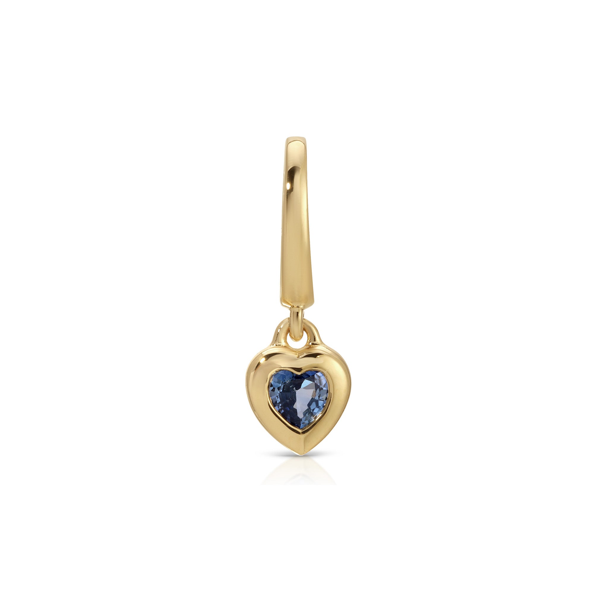 Mini Sapphire Heart Clip Charm