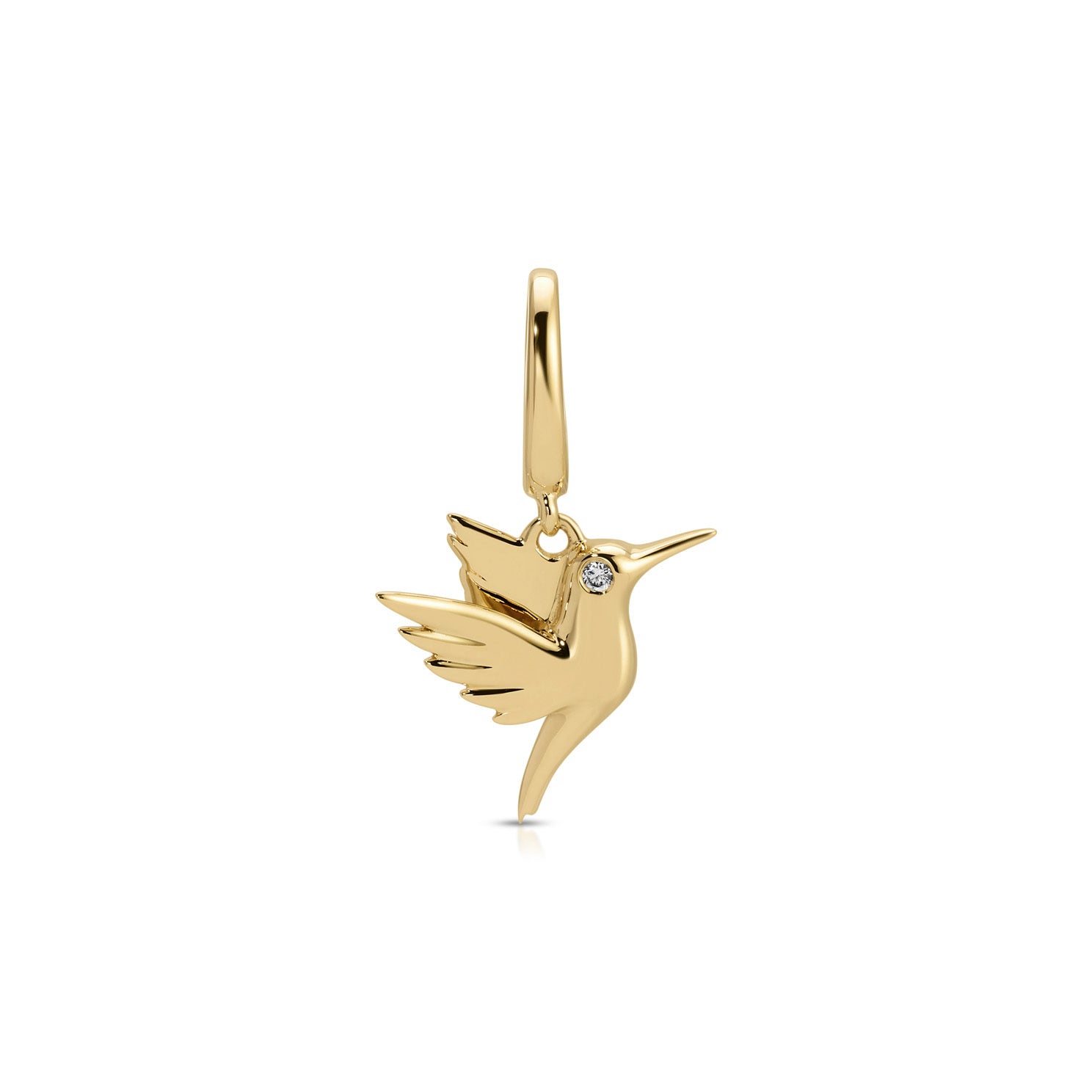 Gold Hummingbird Clip Charm