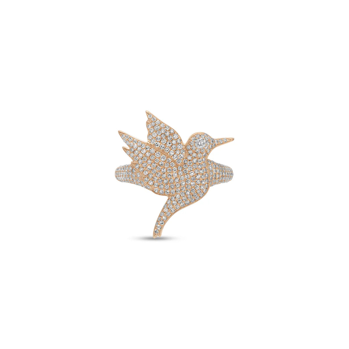 Pave Diamond Hummingbird Ring