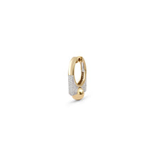 Edgy Pave Diamond Ball Statement Earring