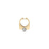 Edgy Pave Diamond Ball Statement Earring