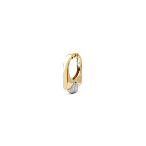 Edgy Pave Diamond Ball Statement Earring