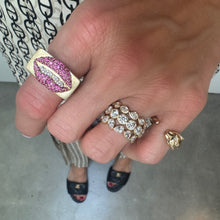 East West Bezel Pear Shaped Eternity Band Ring