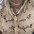 East West Emerald Cut Emerald Bezel Half Tennis Necklace