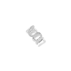 Edessa High Polish or Pave or Crescent Diamond Swirl Ring