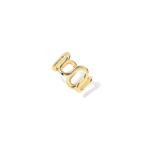 Edessa High Polish or Pave or Crescent Diamond Swirl Ring