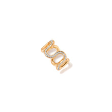 Edessa High Polish or Pave or Crescent Diamond Swirl Ring