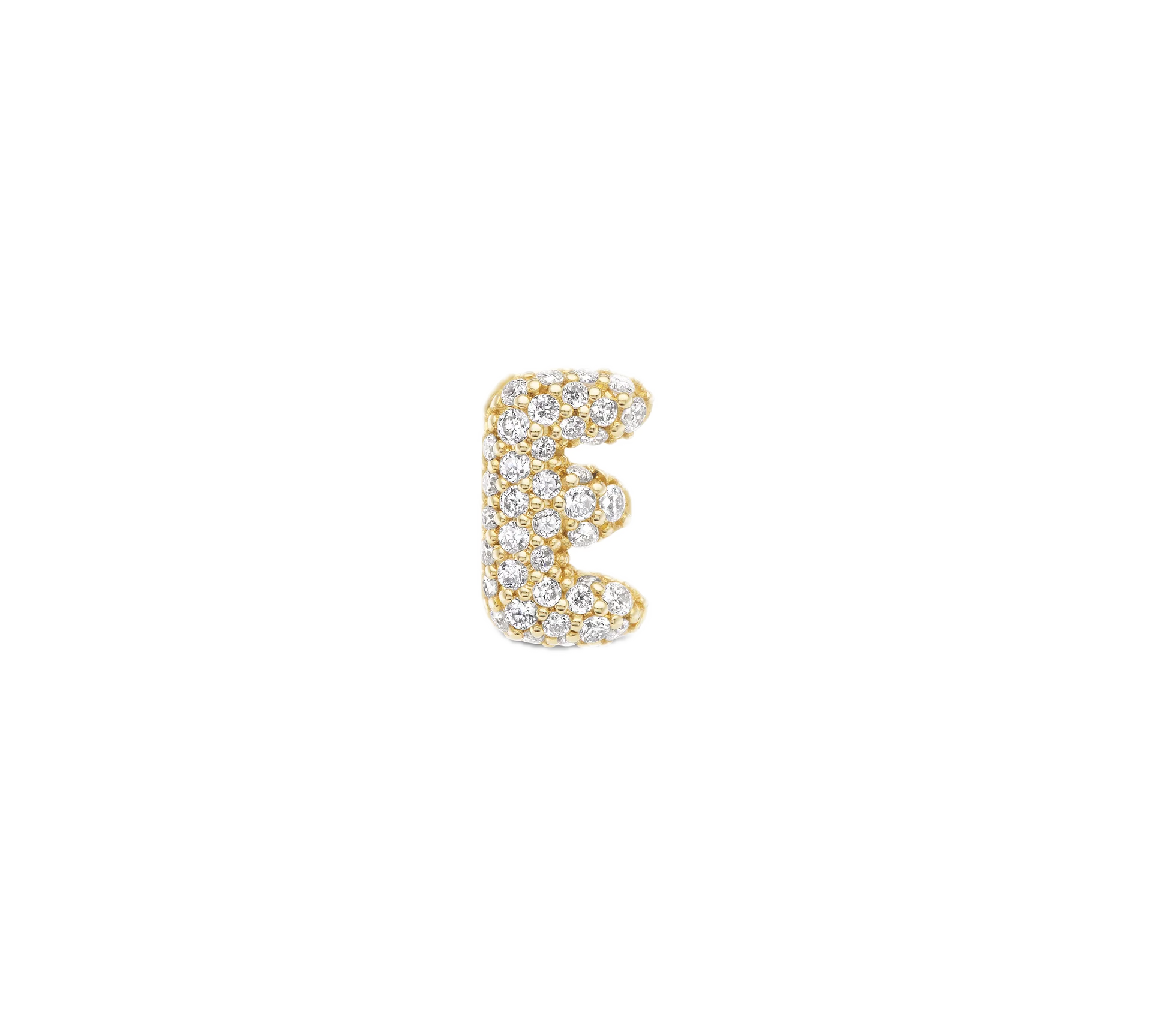 Single Letter Diamond Stud Earring