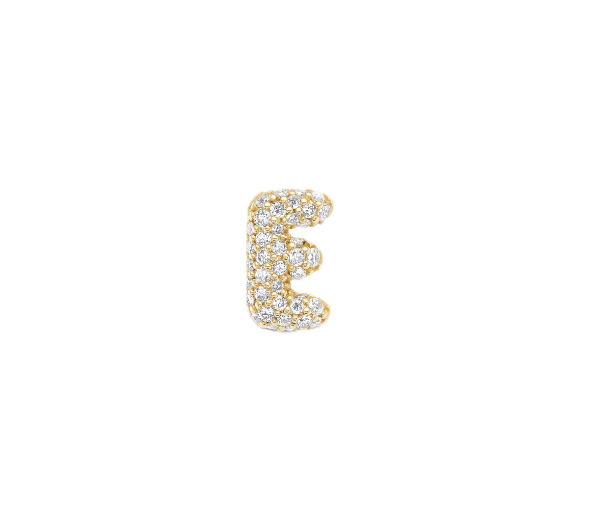 Single Letter Diamond Stud Earring
