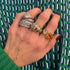 Emerald Cut Lab Grown Diamond Eternity Band Ring with Heart Prongs