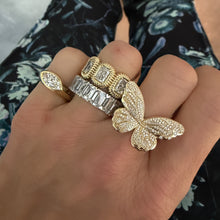 Emerald Cut Fluted Bubble Bezel Lab Grown Diamond Eternity Ring