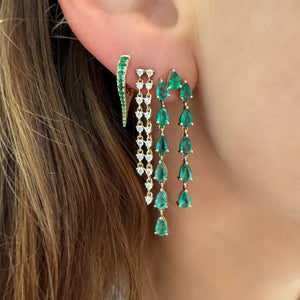 Eternal Pear Shaped Emerald Drop Earrings