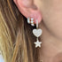 Everyday Diamond Heart Huggie Hoop Earrings 