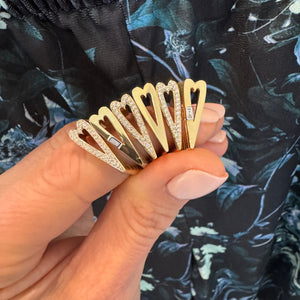 Exclusive MBAB x Helena Rose Classic Diamond Heart Stacking Ring