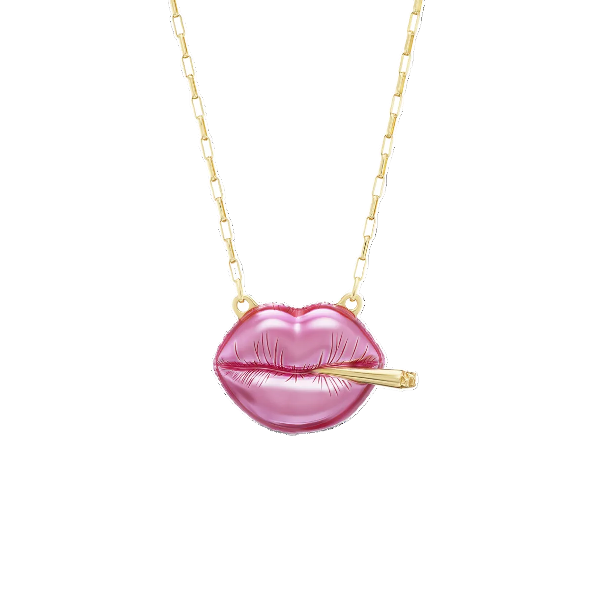 Bubblicious or Hottie Flying High Lips Necklace